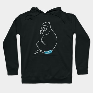 Blue Butt Baboon Hoodie